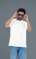 Gravitee Fresh Snow white Oversized T-Shirt for Men – Atmospheric Elevations Collection | Gravitee Atelier