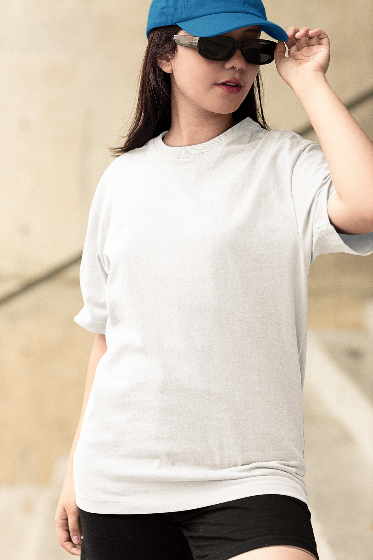 Gravitee Fresh Snow white Oversized T-Shirt for Women – Atmospheric Elevations Collection | Gravitee Atelier