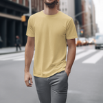 Gravitee Desert Dune beige Regular T-Shirt for Men – Atmospheric Elevations Collection | Gravitee Atelier