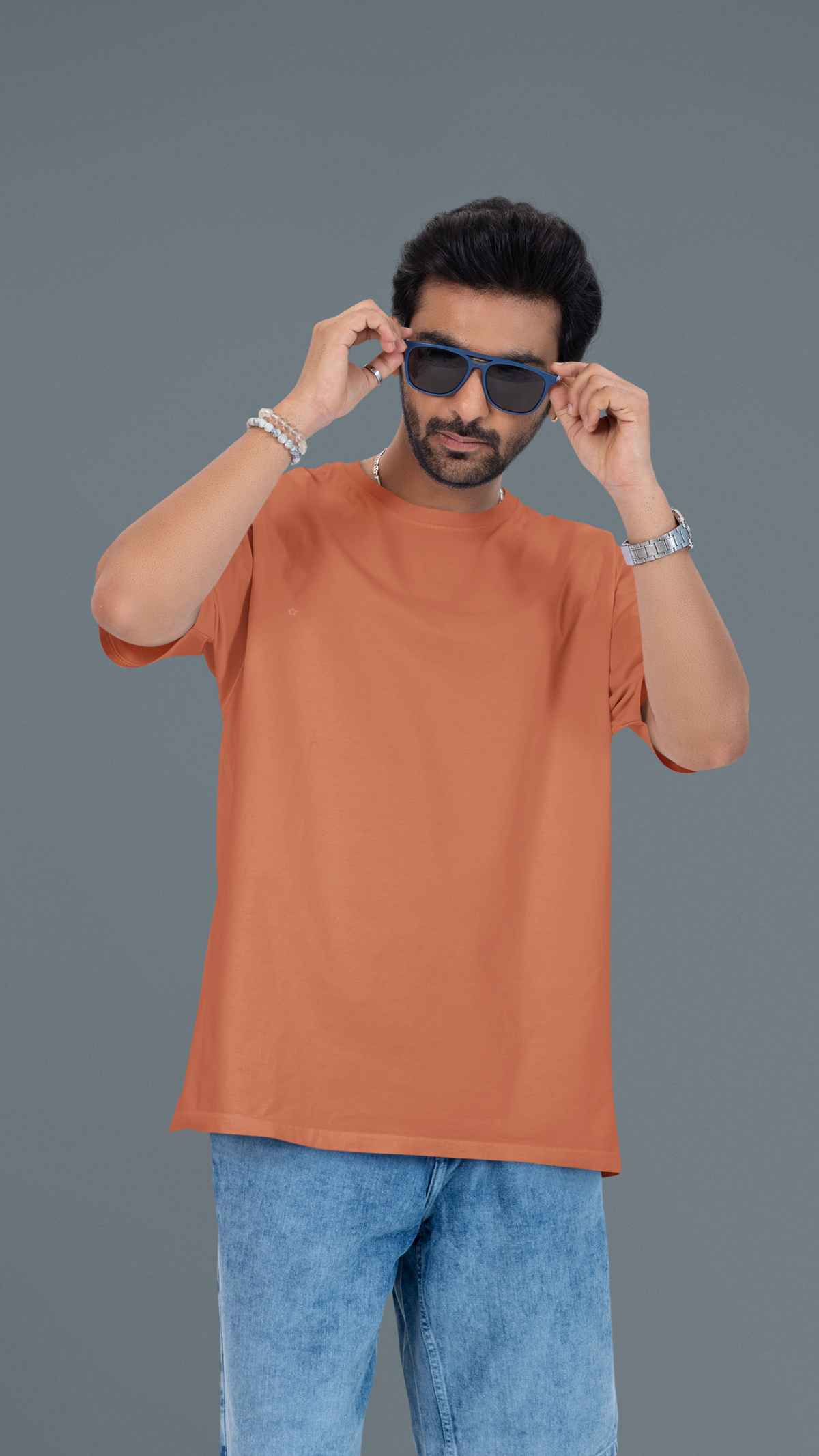 Gravitee Sunset Clay Oversized T-Shirt for Men – Earth Anchors Collection | Gravitee Atelier