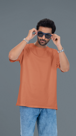 Gravitee Sunset Clay Oversized T-Shirt for Men – Earth Anchors Collection | Gravitee Atelier