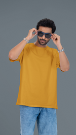Gravitee Wild Honey yellow Oversized T-Shirt for Men – Earth Anchors Collection | Gravitee Atelier