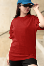 Gravitee Cherry Berry red Oversized T-Shirt for Women – Earth Anchors Collection | Gravitee Atelier