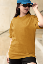 Gravitee Wild Honey yellow Oversized T-Shirt for Women – Earth Anchors Collection | Gravitee Atelier