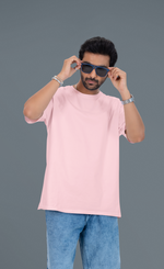 Gravitee Blush Petal pink Oversized T-Shirt for Men – Atmospheric Elevations Collection | Gravitee Atelier