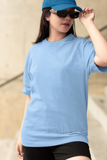 Gravitee Sky Reflection blue Oversized T-Shirt for Women – Atmospheric Elevations Collection | Gravitee Atelier