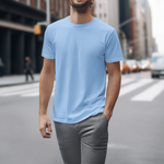 Gravitee Sky Reflection blue Regular T-Shirt for Men – Atmospheric Elevations Collection | Gravitee Atelier