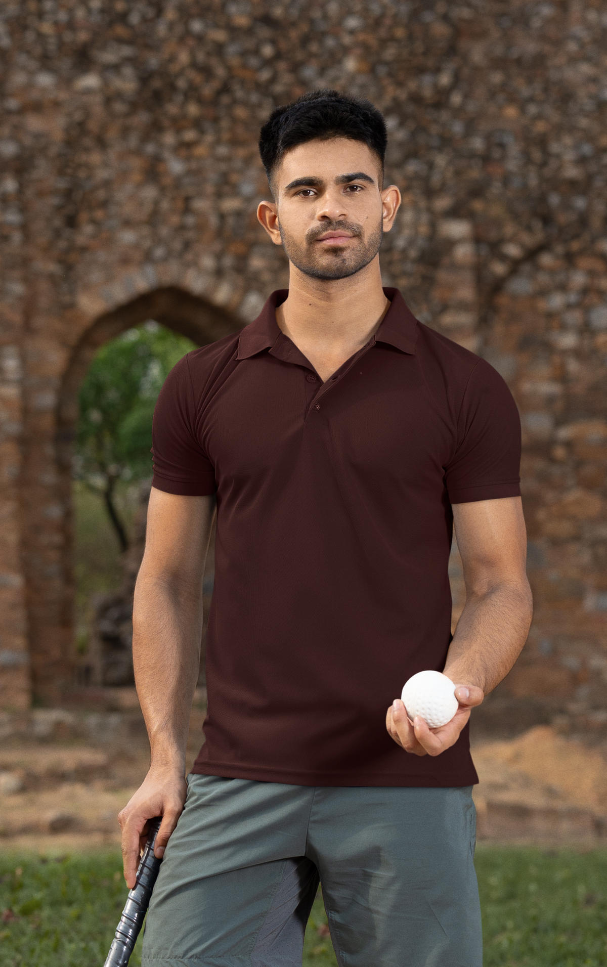 Gravitee Crimson Eclipse red Regular Polo for Men – Classic Polo Collection | Gravitee Atelier