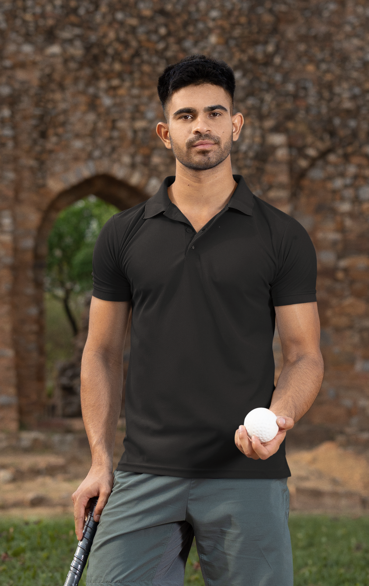 Gravitee Obsidian Night black Regular Polo for Men – Classic Polo Collection | Gravitee Atelier