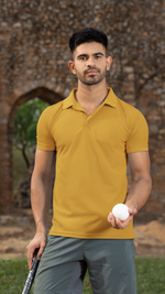 Gravitee Wild Honey yellow Regular Polo for Men – Classic Polo Collection | Gravitee Atelier