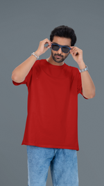 Gravitee Cherry Berry red Oversized T-Shirt for Men – Earth Anchors Collection | Gravitee Atelier