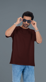 Gravitee Crimson Eclipse red Oversized T-Shirt for Men – Earth Anchors Collection | Gravitee Atelier