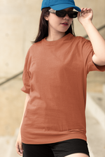 Gravitee Sunset Clay Oversized T-Shirt for Women – Earth Anchors Collection | Gravitee Atelier