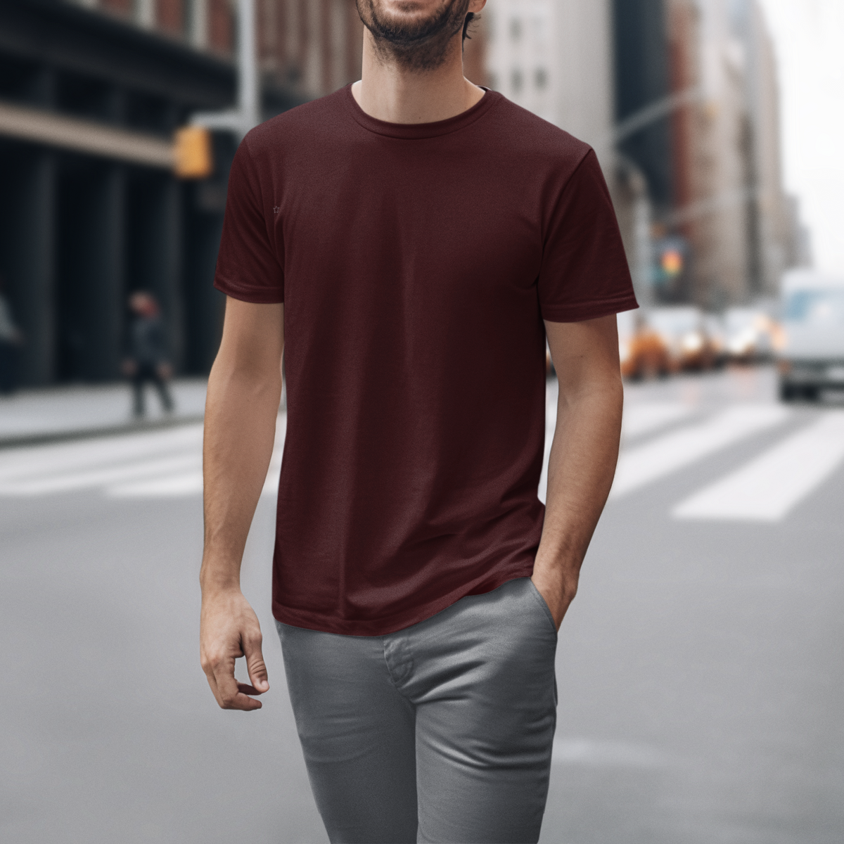 Gravitee Crimson Eclipse red Regular T-Shirt for Men – Earth Anchors Collection | Gravitee Atelier