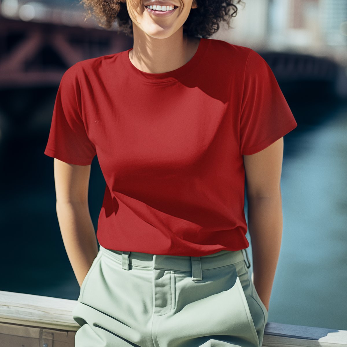 Gravitee Cherry Berry red Regular T-Shirt for Women – Earth Anchors Collection | Gravitee Atelier