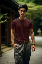 Gravitee Crimson Eclipse red Regular T-Shirt for Men – Premium Supima Collection | Gravitee Atelier
