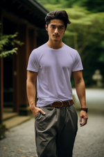 Gravitee Misty Lilac purple Regular T-Shirt for Men – Premium Supima Collection | Gravitee Atelier